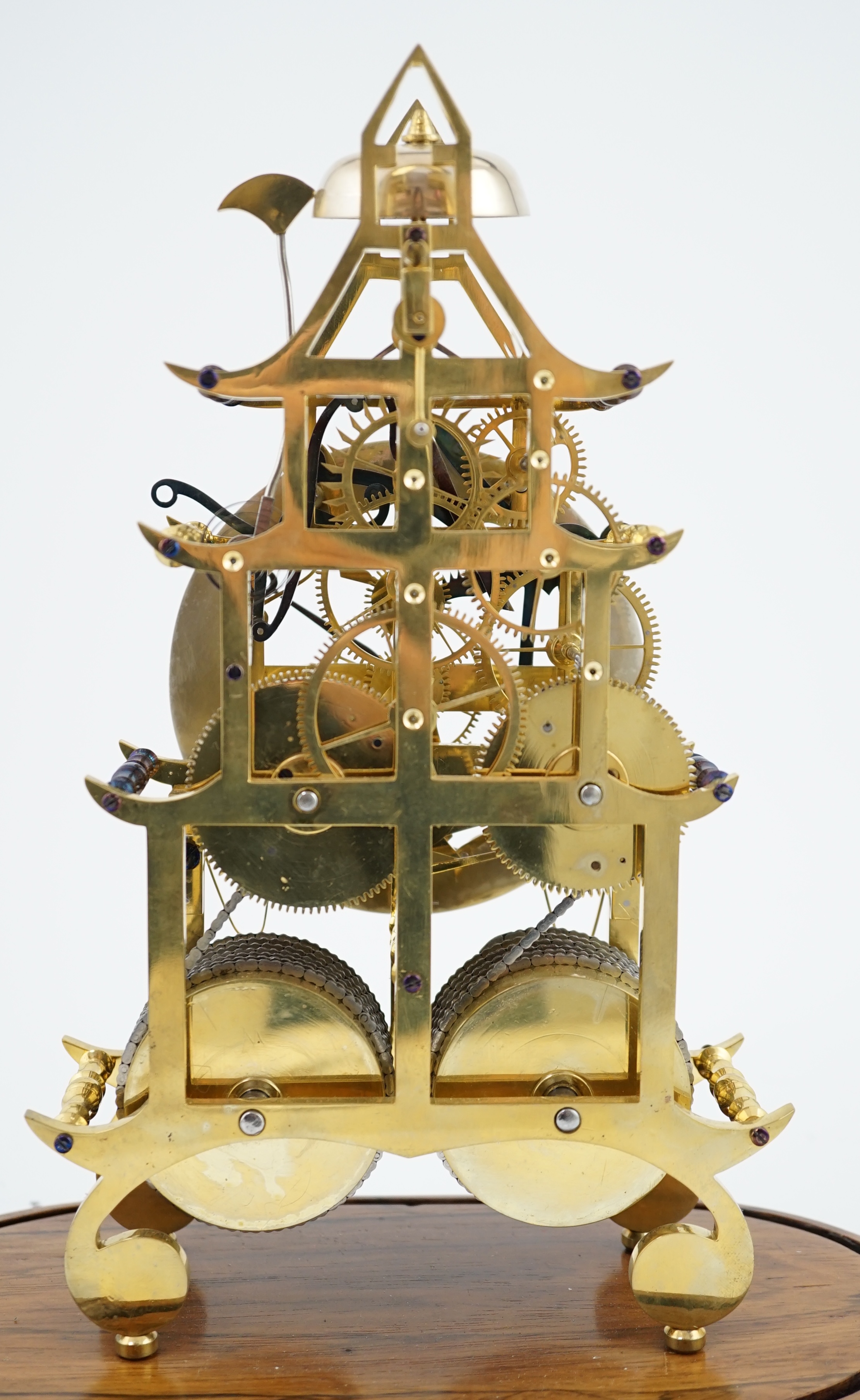 W. Bishop of London. A Victorian brass skeleton clock